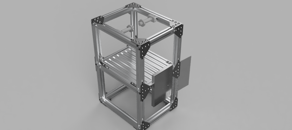 CAD assembly of the rocket motor static test pad